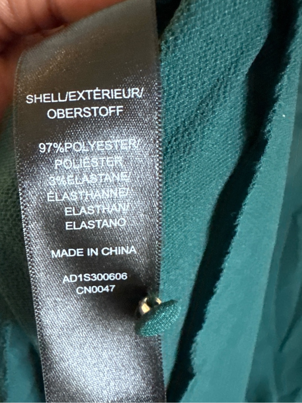 NWT Adrianna Papell 2X Teal Surplice Blouse Long Sleeve Plus Size Top - Picture 5 of 6